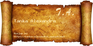 Tanka Alexandra névjegykártya